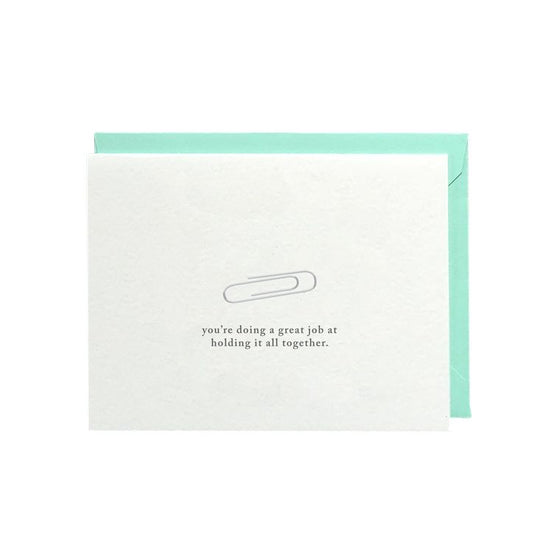 Paper Clip Encouragement Card