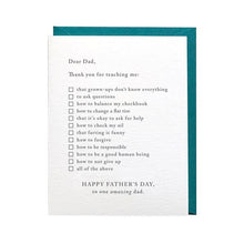  Dad Checklist Father’s Day Card