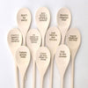 Funny Wood Spoons Engraved With Funny Messages - Individual