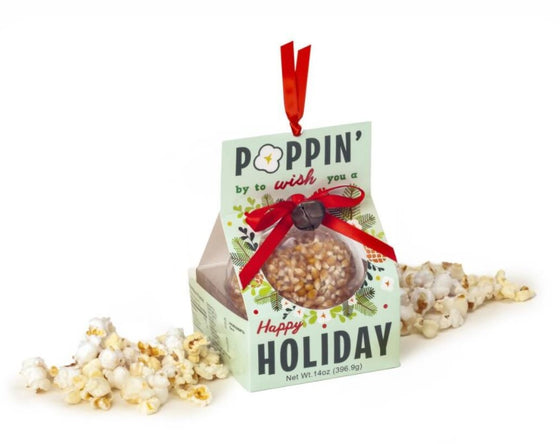 Poppin' in to Wish You a Happy Holiday Popcorn Ornament